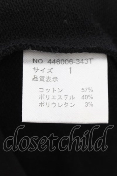 画像3: NO ID. BLACK / ネック刺繍プルオーバーカットソー 1 ブラック O-24-09-26-036-NO-to-YM-ZT044 (3)