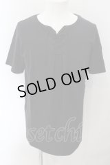 【WINTERセール】NO ID. / レースアップラウンドTシャツ 1 ブラック O-24-09-26-038-NO-ts-YM-ZT044
