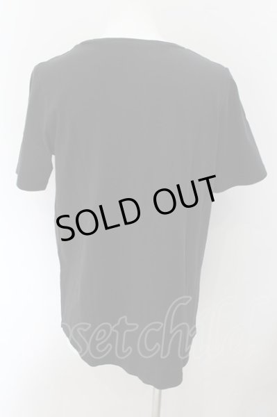 画像2: NO ID. / レースアップラウンドTシャツ 1 ブラック O-24-09-26-038-NO-ts-YM-ZT044 (2)