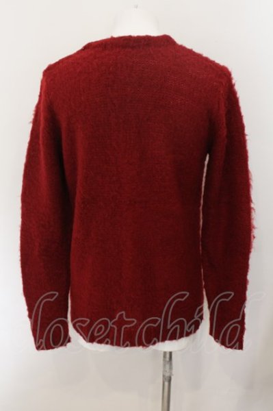 画像2: NO ID. / アクリルシャギーニットカーディガン 1 ワイン O-24-09-26-045-NO-to-YM-ZT066 (2)