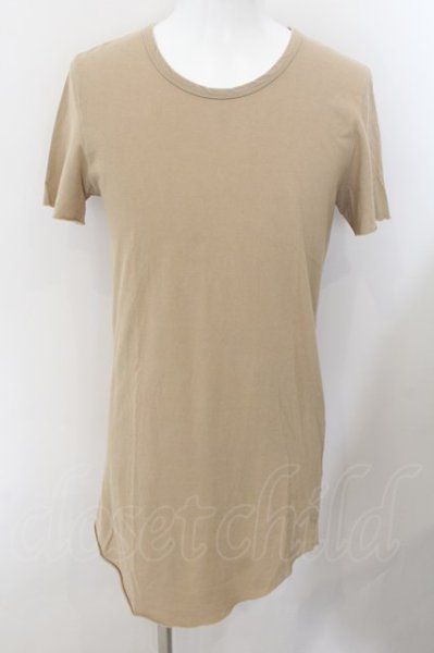 画像1: NO ID. BLACK / ツイル天竺C-N-Tシャツ 2 ライトベージュ（カーキけい） O-24-09-26-056-NO-ts-YM-ZT172 (1)