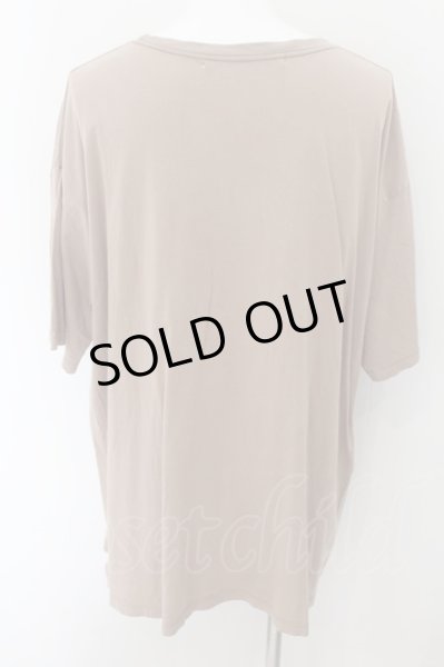 画像2: NO ID. / ポケットUネックコットンBIGTシャツ ONE ライトブラウン O-24-09-26-057-NO-ts-YM-ZT172 (2)