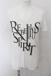 画像1: NO ID. / メッセージプリントV/N-Tシャツ 1 ホワイト O-24-09-26-059-NO-ts-YM-ZT408 (1)