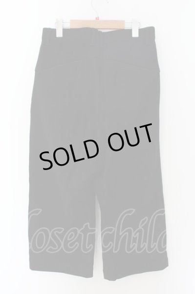 画像2: NO ID. / ウールジャージーラップバギートラウザーズパンツ 2 ブラック O-24-09-26-078-NO-pa-YM-ZT161 (2)