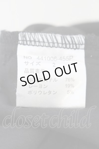 画像3: NO ID. BLACK / TRシャギージャージーアシンメトリードレープトラウザーズパンツ 2 ブラック O-24-09-26-079-NO-pa-YM-OS (3)