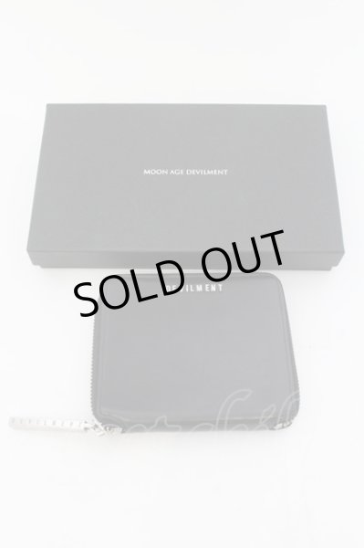 画像4: Moonage Devilment（清春） / シープレザーラウンドファスナーウォレット  ブラックｘシルバー O-24-09-26-085-MO-za-YM-OS (4)