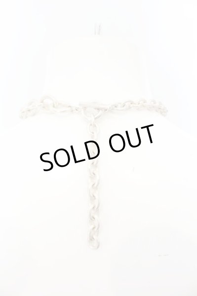 画像2: NO ID. / アシンメトリーチェーンネックレス  ホワイトシルバー（ユーズド） O-24-09-26-091-NO-ac-YM-ZT414 (2)