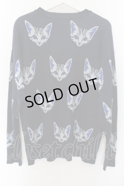 画像2: NO ID. BLACK / ＷＮニットCATドットJQ-C-Nプルオーバー ONE ネイビー O-24-09-26-020-NO-to-YM-ZT404 (2)