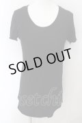 NO ID. BLACK / C天竺クロスシームUネック Tシャツ 1 ブラック O-24-09-26-033-NO-ts-YM-OS