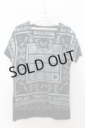 NO ID. / ペイズリー柄Tシャツ 1 ブラック O-24-09-27-029-NO-to-OW-ZT502