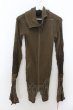 画像2: LGB / ZIP UP/STD KNIT パッチスカルローゲージニット 1 カーキ O-24-09-27-004-LG-to-YM-OS (2)