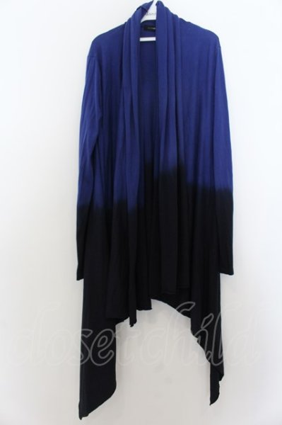 画像1: CIVARIZE / グラデーショントッパーカーディガン 44 パープル寄りブルー×ブラック O-24-09-27-032-CI-to-OW-ZT088 (1)