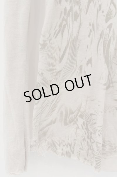 画像2: 14th Addiction / ダメージVネックプリントカットソー 0（レディース） ベージュ O-24-09-27-037-14-to-YM-OS (2)