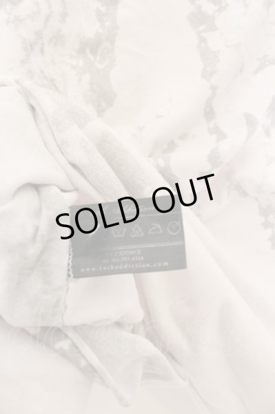 画像4: 14th Addiction / バックリペア総柄VネックTシャツ 0（レディース） オフホワイト+ピンク O-24-09-27-039-14-ts-YM-ZT327 (4)