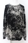 【WINTERセール】KMRii / TIE DYE BAMBOO PULLOVER トップス 2 ブラック O-24-09-27-048-KM-sh-YM-ZT071