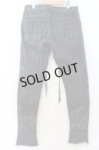 画像4: KMRii / MOON WALKER-01 レザーパッチデニムパンツ 1 グレー O-24-09-27-056-KM-pa-YM-ZT362 (4)