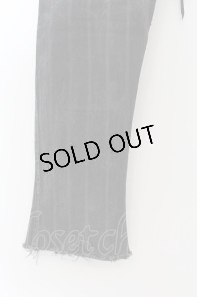 画像5: KMRii / MOON WALKER-01 レザーパッチデニムパンツ 1 グレー O-24-09-27-056-KM-pa-YM-ZT362 (5)