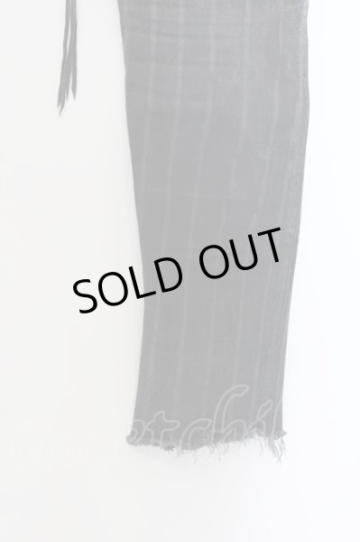 画像6: KMRii / MOON WALKER-01 レザーパッチデニムパンツ 1 グレー O-24-09-27-056-KM-pa-YM-ZT362 (6)