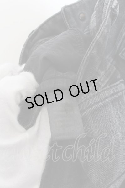 画像7: KMRii / MOON WALKER-01 レザーパッチデニムパンツ 1 グレー O-24-09-27-056-KM-pa-YM-ZT362 (7)