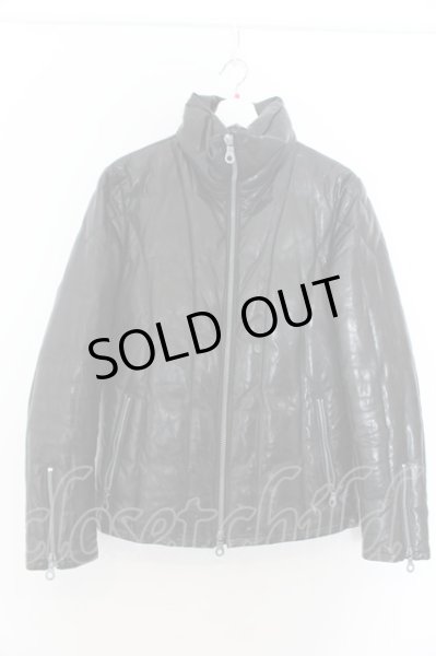 画像1: BACKLASH / フルタンニンバッファローレザー ダウンジャケット 2 ブラック O-24-09-27-072-BA-ou-YM-ZT-ML018 (1)