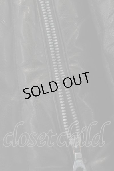 画像3: BACKLASH / フルタンニンバッファローレザー ダウンジャケット 2 ブラック O-24-09-27-072-BA-ou-YM-ZT-ML018 (3)