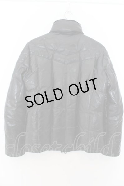 画像4: BACKLASH / フルタンニンバッファローレザー ダウンジャケット 2 ブラック O-24-09-27-072-BA-ou-YM-ZT-ML018 (4)