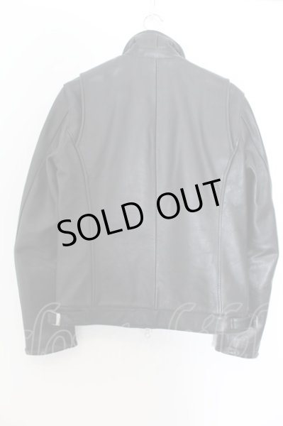 画像3: Luv maison / カウレザー襟付きシングルライダースジャケット L ブラック O-24-09-27-073-Lu-ou-YM-ZT-ML006 (3)