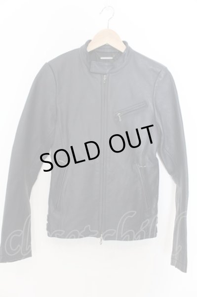 画像1: GOSTAR DE FUGA / HardryEver ホースレザーシングルライダースジャケット 44 ネイビー O-24-09-27-075-GO-ja-YM-ZT-ML018 (1)