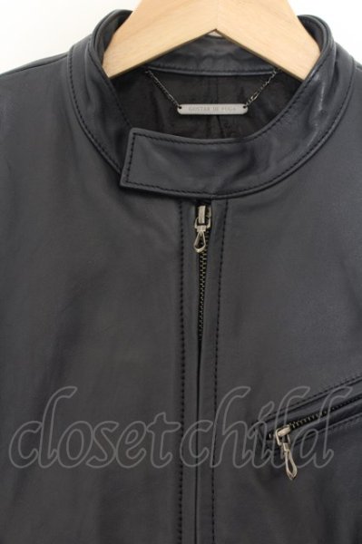 画像2: GOSTAR DE FUGA / HardryEver ホースレザーシングルライダースジャケット 44 ネイビー O-24-09-27-075-GO-ja-YM-ZT-ML018 (2)