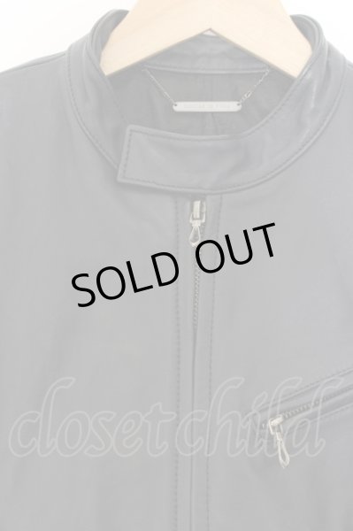 画像2: GOSTAR DE FUGA / HardryEver ホースレザーシングルライダースジャケット 44 ネイビー O-24-09-27-075-GO-ja-YM-ZT-ML018 (2)