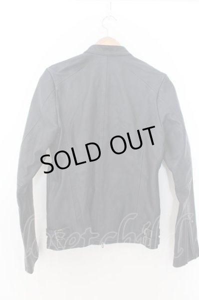 画像3: GOSTAR DE FUGA / HardryEver ホースレザーシングルライダースジャケット 44 ネイビー O-24-09-27-075-GO-ja-YM-ZT-ML018 (3)