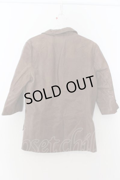 画像3: GOSTAR DE FUGA / オイルシープスキン五分袖テーラードジャケット 44 ブラウン O-24-09-27-078-GO-ja-YM-ZT-ML006 (3)