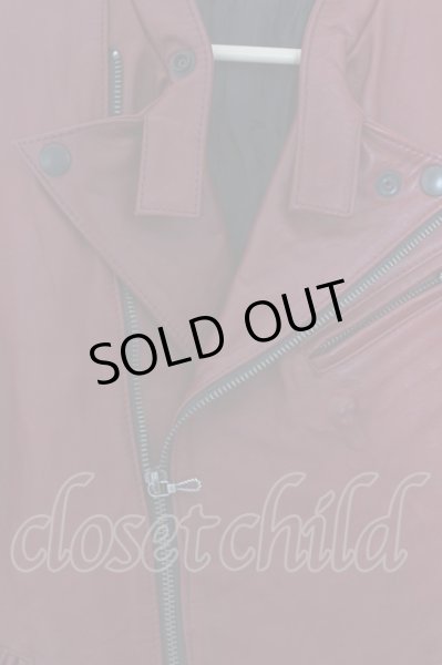 画像2: FUGA / Hemingway ホースレザーダブルライダースジャケット 44 ボルドー O-24-09-27-079-FU-ou-YM-ZT-ML006 (2)