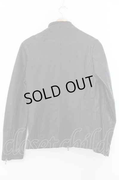 画像3: FUGA / StellarWind ボトルネックラムレザーライダースジャケット 44 ブラック O-24-09-27-081-FU-ja-YM-ZT1008 (3)