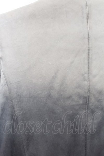 画像3: FUGA / Higher Ground ゴートレザーグラデーションシングルライダースジャケット 44 グレイｘブラック O-24-09-27-085-FU-ja-YM-ML005 (3)