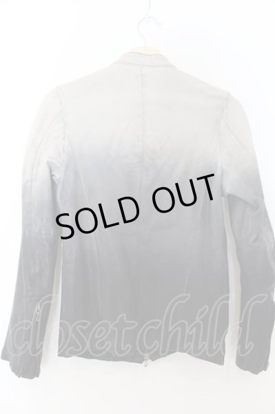 画像4: FUGA / Higher Ground ゴートレザーグラデーションシングルライダースジャケット 44 グレイｘブラック O-24-09-27-085-FU-ja-YM-ML005 (4)