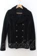 画像1: CIVARIZE / Kick レザーパイピングメルトンPコート 44 ブラック O-24-09-27-086-CI-ou-YM-ZT-M125 (1)