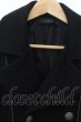 画像2: CIVARIZE / Kick レザーパイピングメルトンPコート 44 ブラック O-24-09-27-086-CI-ou-YM-ZT-M125 (2)