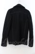 画像3: CIVARIZE / Kick レザーパイピングメルトンPコート 44 ブラック O-24-09-27-086-CI-ou-YM-ZT-M125 (3)