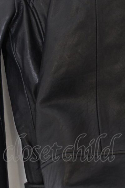 画像3: GOSTAR DE FUGA / Decipher ラムレザーダブルライダースジャケット 44 ブラック O-24-09-27-091-GO-ou-YM-ZT-ML018 (3)