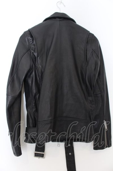 画像4: GOSTAR DE FUGA / Decipher ラムレザーダブルライダースジャケット 44 ブラック O-24-09-27-091-GO-ou-YM-ZT-ML018 (4)