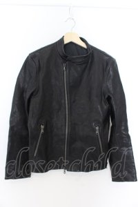 【WINTERセール】5351pour les Hommes / DIRECTOR'S カウハイドセミダブルライダースジャケット 46 ブラック O-24-09-27-092-53-ou-YM-ZT-ML017