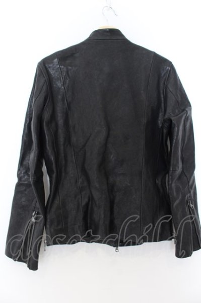 画像3: 5351pour les Hommes / DIRECTOR'S カウハイドセミダブルライダースジャケット 46 ブラック O-24-09-27-092-53-ou-YM-ZT-ML017 (3)