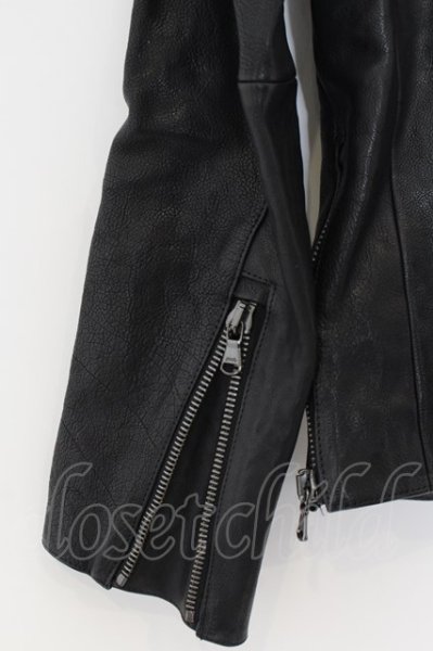 画像4: 5351pour les Hommes / DIRECTOR'S カウハイドセミダブルライダースジャケット 46 ブラック O-24-09-27-092-53-ou-YM-ZT-ML017 (4)