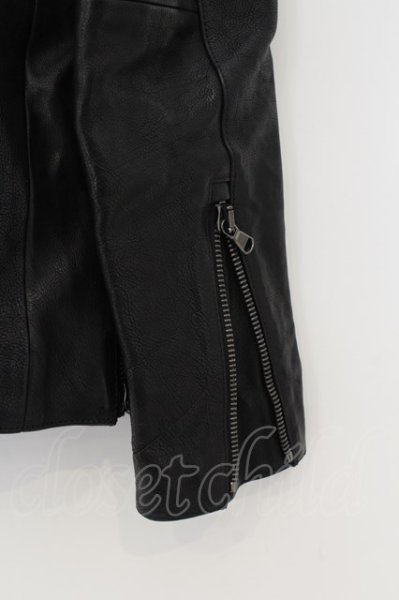 画像5: 5351pour les Hommes / DIRECTOR'S カウハイドセミダブルライダースジャケット 46 ブラック O-24-09-27-092-53-ou-YM-ZT-ML017 (5)