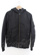 【WINTERセール】FUGA / Spectacle ビッグフードMA-1ジャケット 44 ブラック O-24-09-27-094-FU-ou-YM-ZT-M125