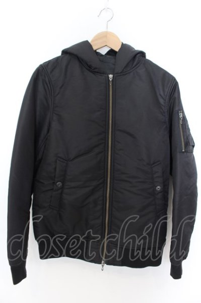 画像1: FUGA / Spectacle ビッグフードMA-1ジャケット 44 ブラック O-24-09-27-094-FU-ou-YM-ZT-M125 (1)