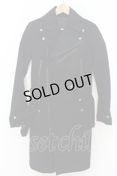 画像1: bajra / スーパーストレッチナイロン蛇腹ライダースコート 1 ブラック O-24-09-27-010-ba-ou-YM-ZT-M125 (1)