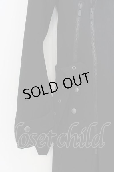 画像2: bajra / スーパーストレッチナイロン蛇腹ライダースコート 1 ブラック O-24-09-27-010-ba-ou-YM-ZT-M125 (2)