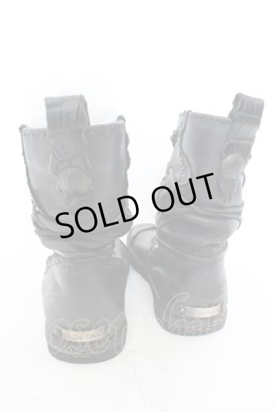 画像3: 14th Addiction / moccasin leather ブーツ 約27.5cm-28cm ブラック O-24-09-27-101-14-sho-YM-OS (3)